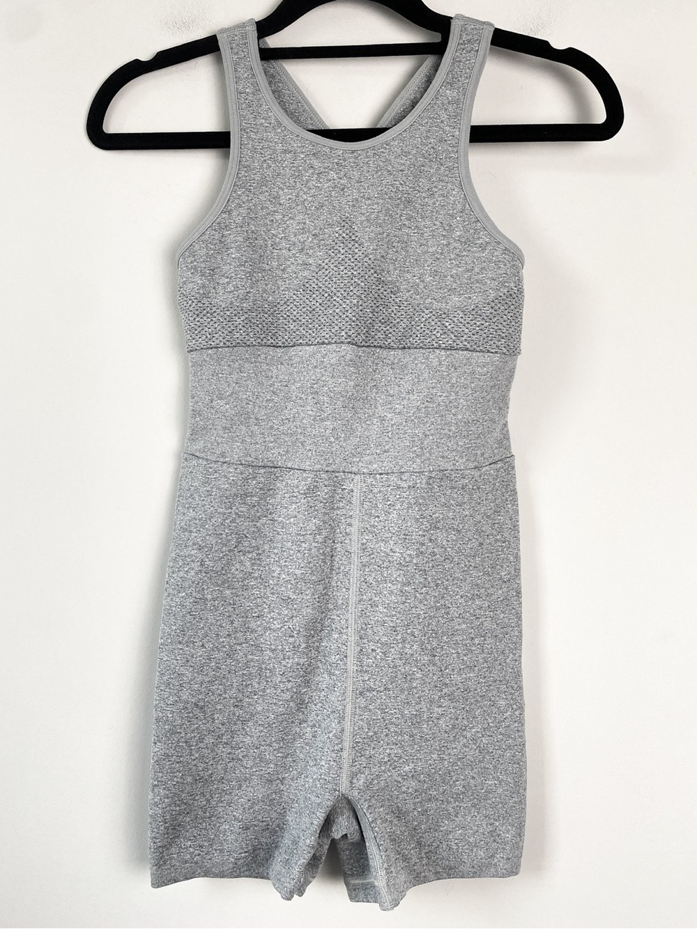 Free People Movement Every Single Time Runsie XS Heather Gray Athletic Romper
